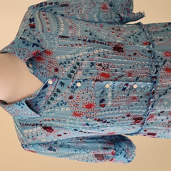 Zadig and voltaire medium turquoise rapidly print psyche maxi dress . - Picture 7 of 14